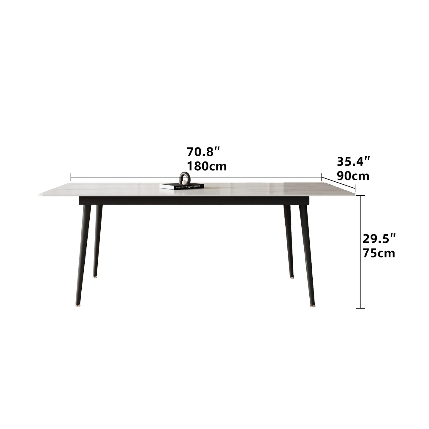 Dining Table WHSH1125 Modern Marble Tabletop 70.8"