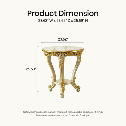 Château Royale End Table – French Rococo Luxury Accent Table