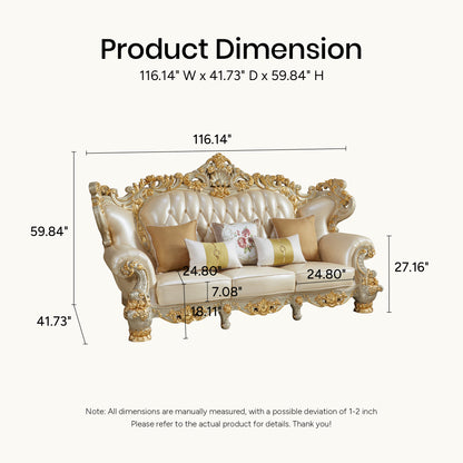 Versailles Royale Luxury Sofa Set – European Baroque Gold Carved Living Room Collection