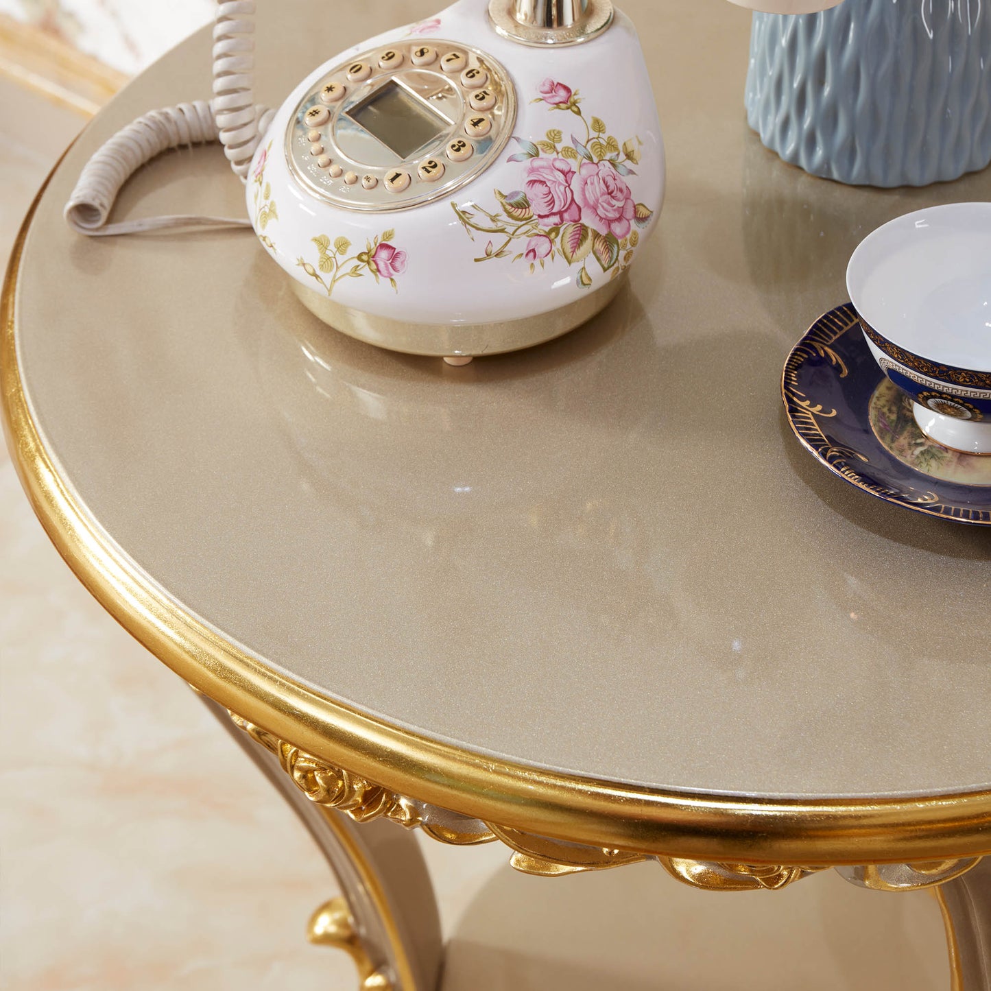 Château Royale End Table – French Rococo Luxury Accent Table