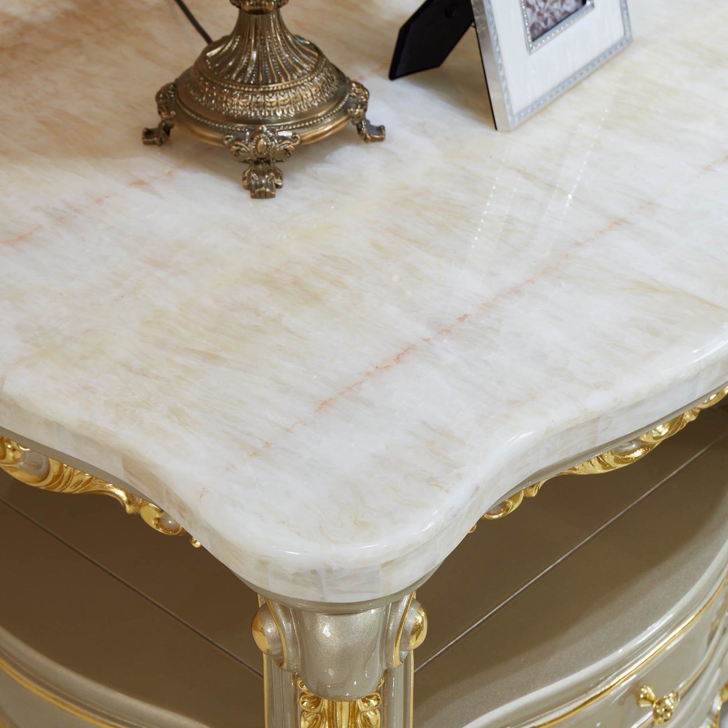Palais Doré Accent Cabinet – French Luxury End Table Collection