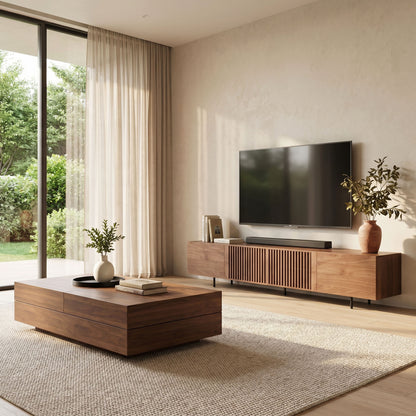 FamiDear Contemporary Living Room Set – Modern Sofa, Coffee Table & TV Stand Bundle