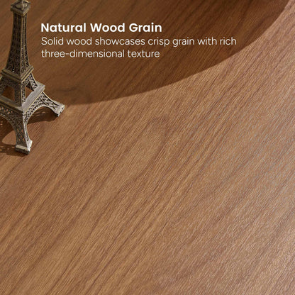 Mid-Century Modern Walnut Finish TV Stand | Slatted Entertainment Center with Storage