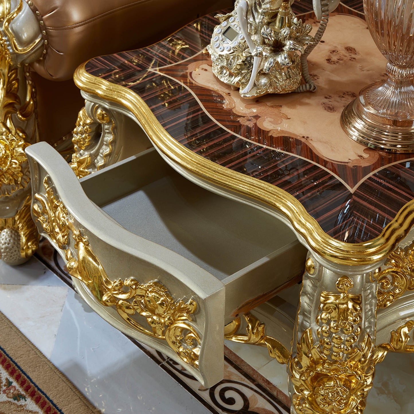 Palais Doré Accent Cabinet – French Luxury End Table Collection