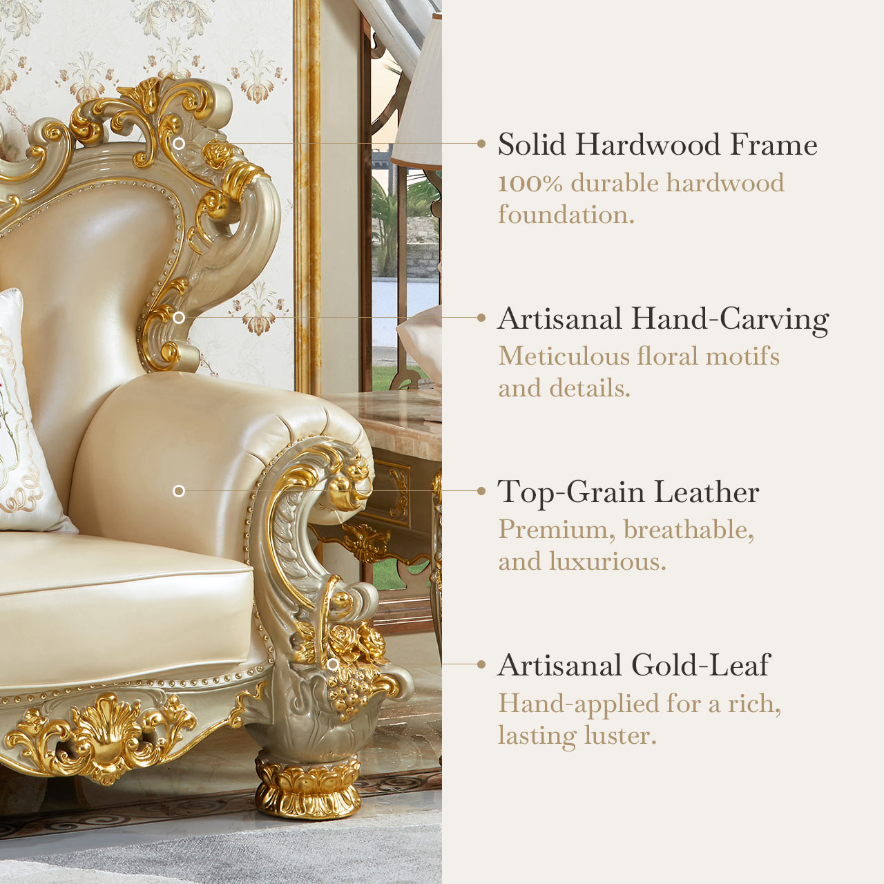Versailles Royale Luxury Sofa Set – European Baroque Gold Carved Living Room Collection