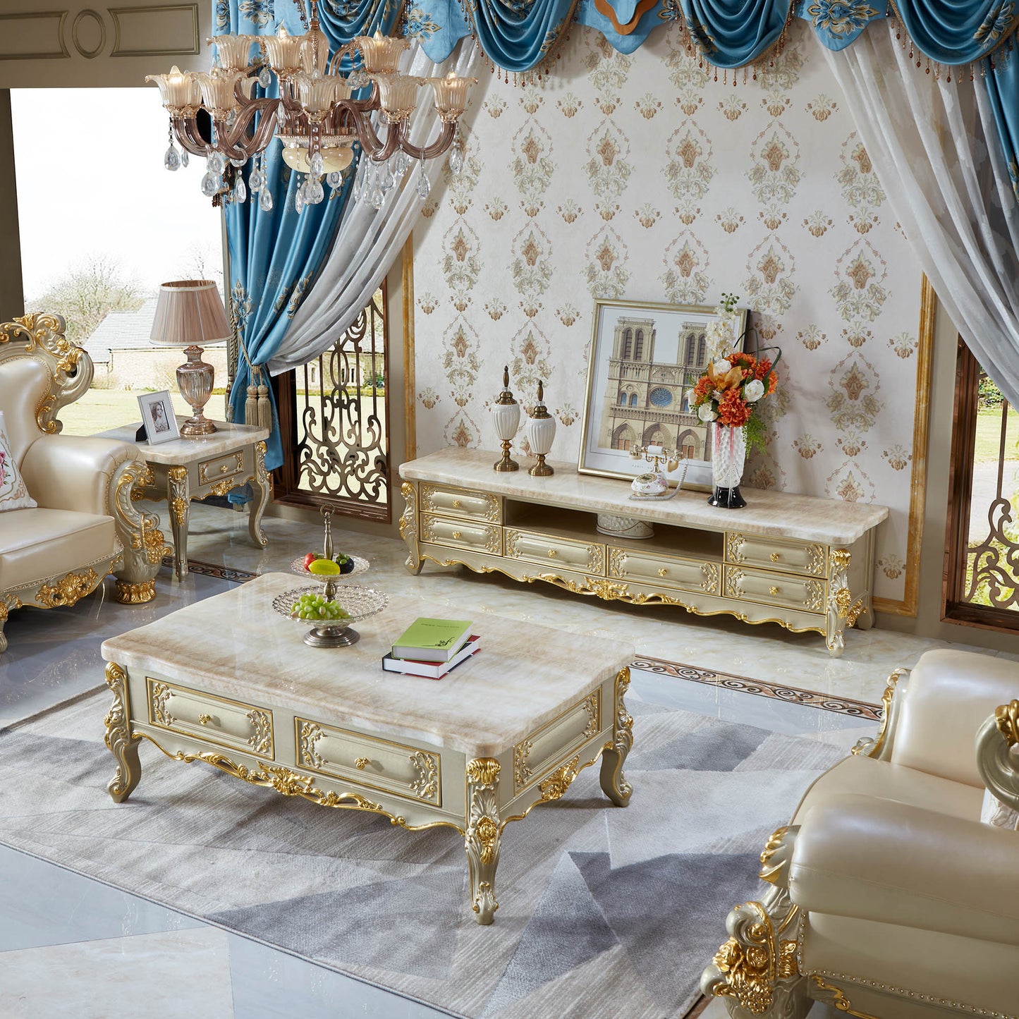 Versailles Royale Luxury TV Stand Collection – European Baroque Entertainment Center