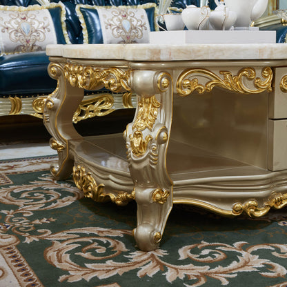 Château Lumière Coffee Table – French Rococo Coffee Table with Storage