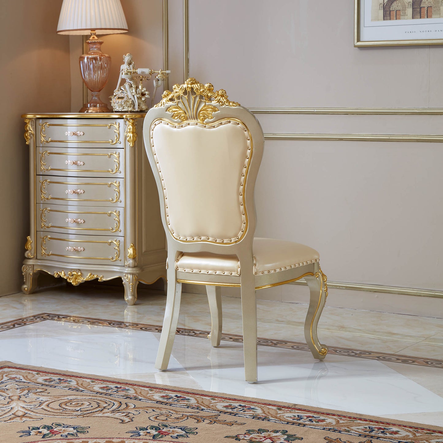 Versailles Supreme Dining Chair – French Rococo Upholstered Dining Chair