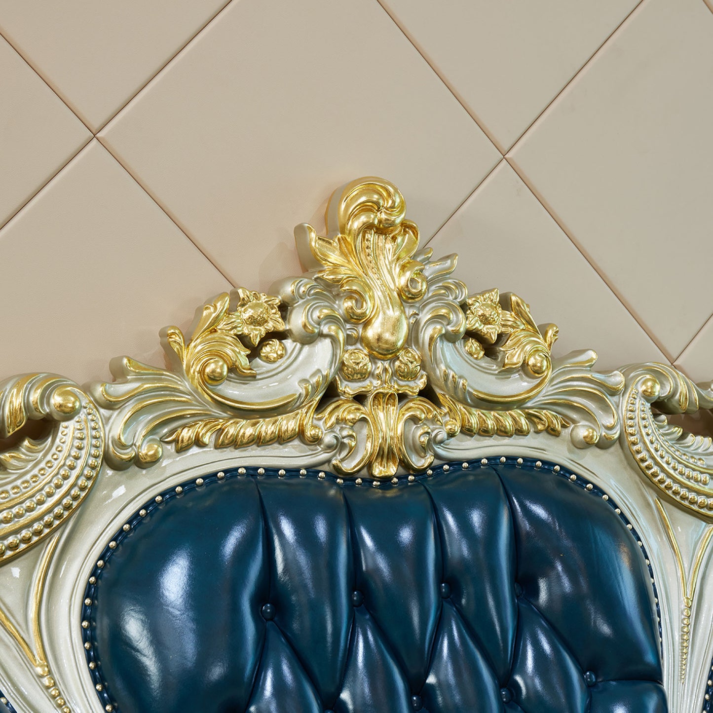 Imperial Sapphire Luxury Sofa Set – European Baroque Tufted Living Room Collection