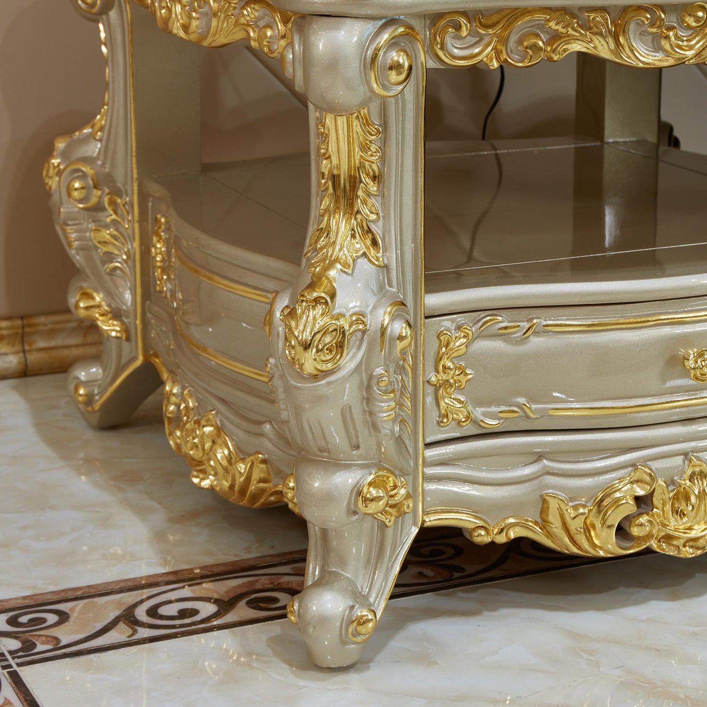 Palais Doré Accent Cabinet – French Luxury End Table Collection