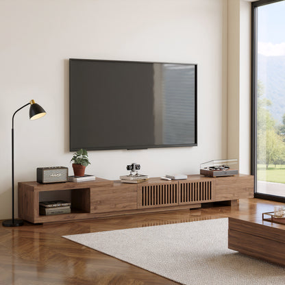 TV Stand LSDSG2M Mid-Century Modern Cable Management Scalable Design 78.54"-103"