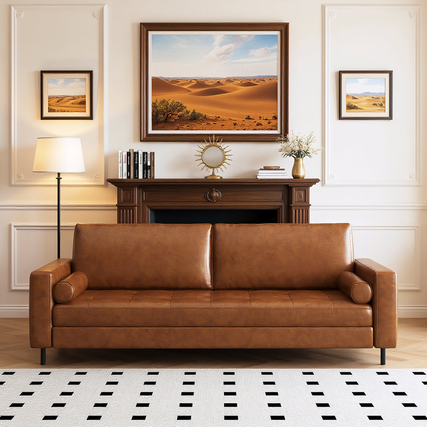 Modern Leather Sofa for Living Room