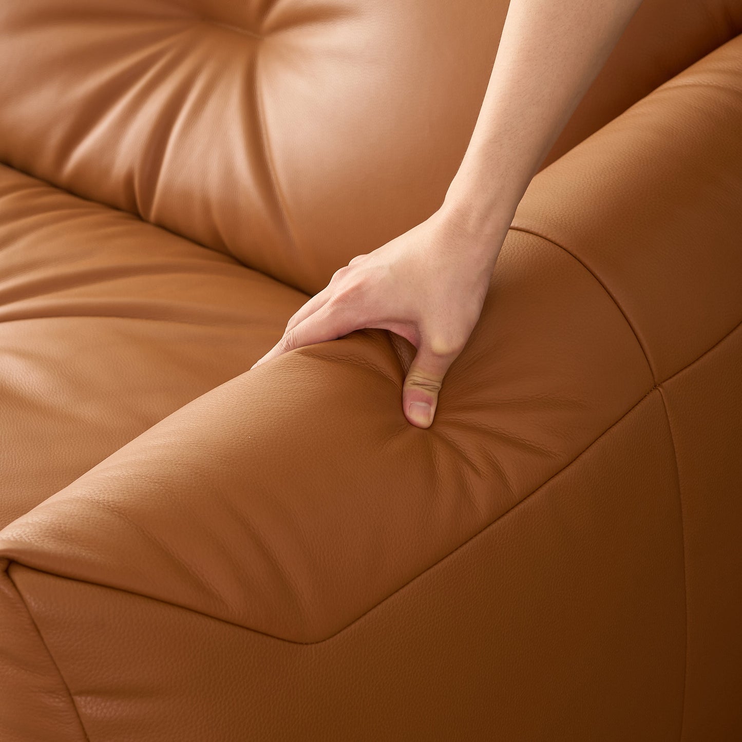 Karl Genuine Leather Sofa (87” / 94” / 102” / 110”)