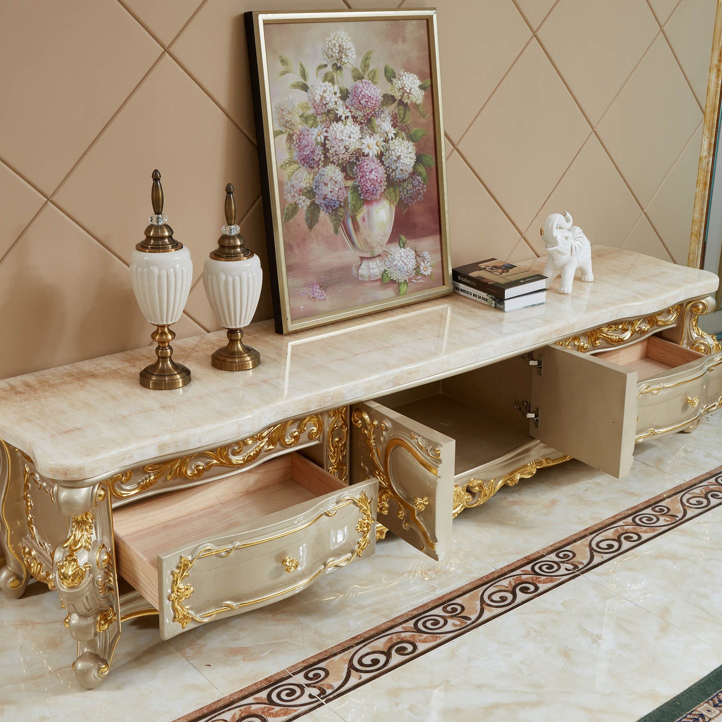 Versailles Royale Luxury TV Stand Collection – European Baroque Entertainment Center