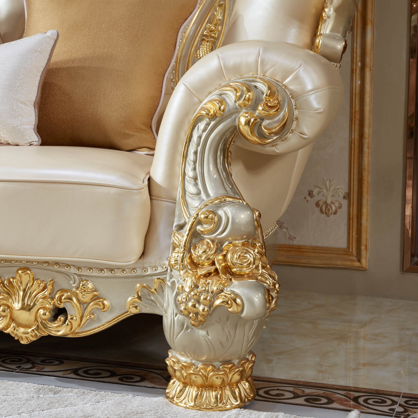 Versailles Royale Luxury Sofa Set – European Baroque Gold Carved Living Room Collection