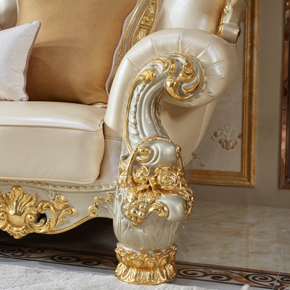 Versailles Royale Luxury Sofa Set – European Baroque Gold Carved Living Room Collection