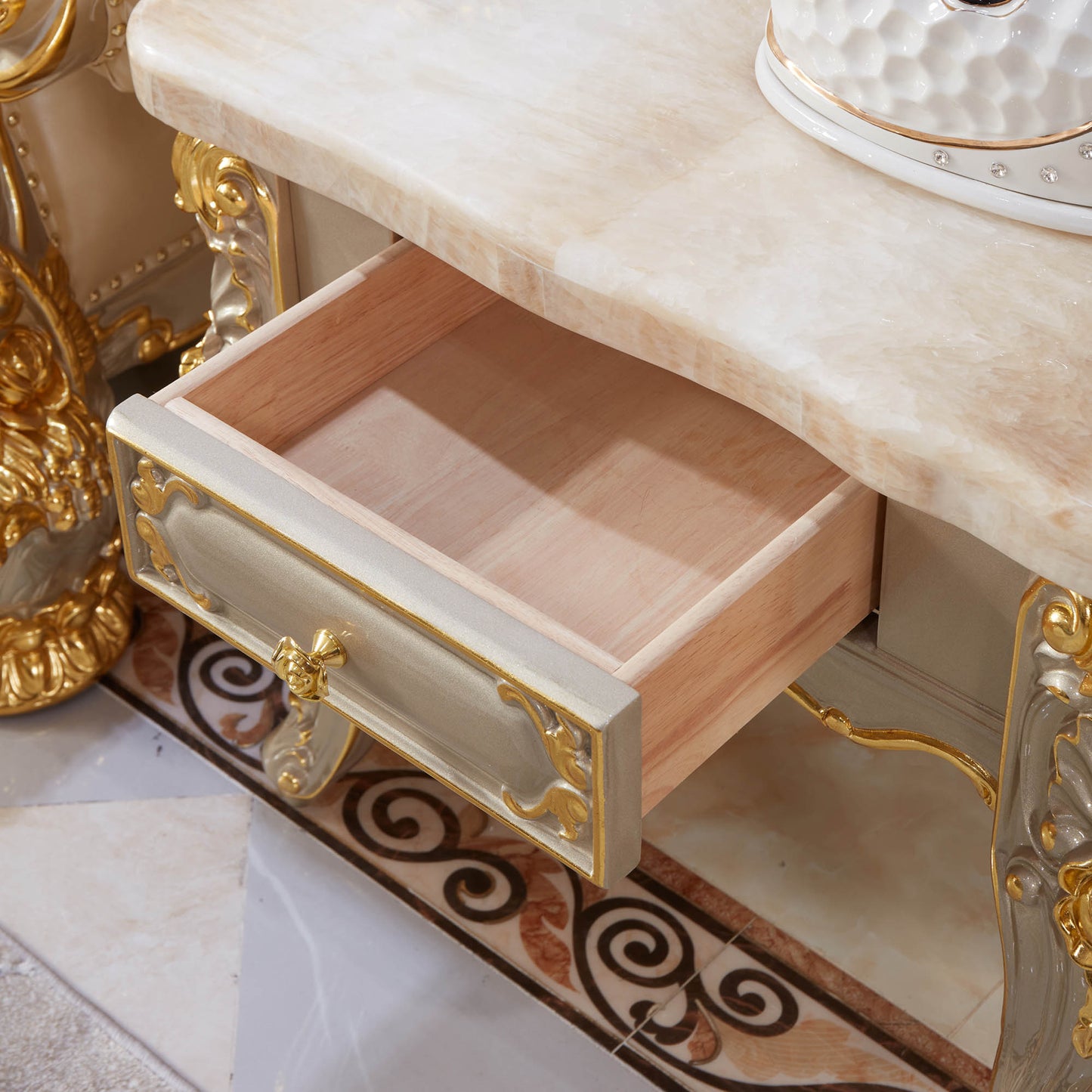 Palais Doré Accent Cabinet – French Luxury End Table Collection