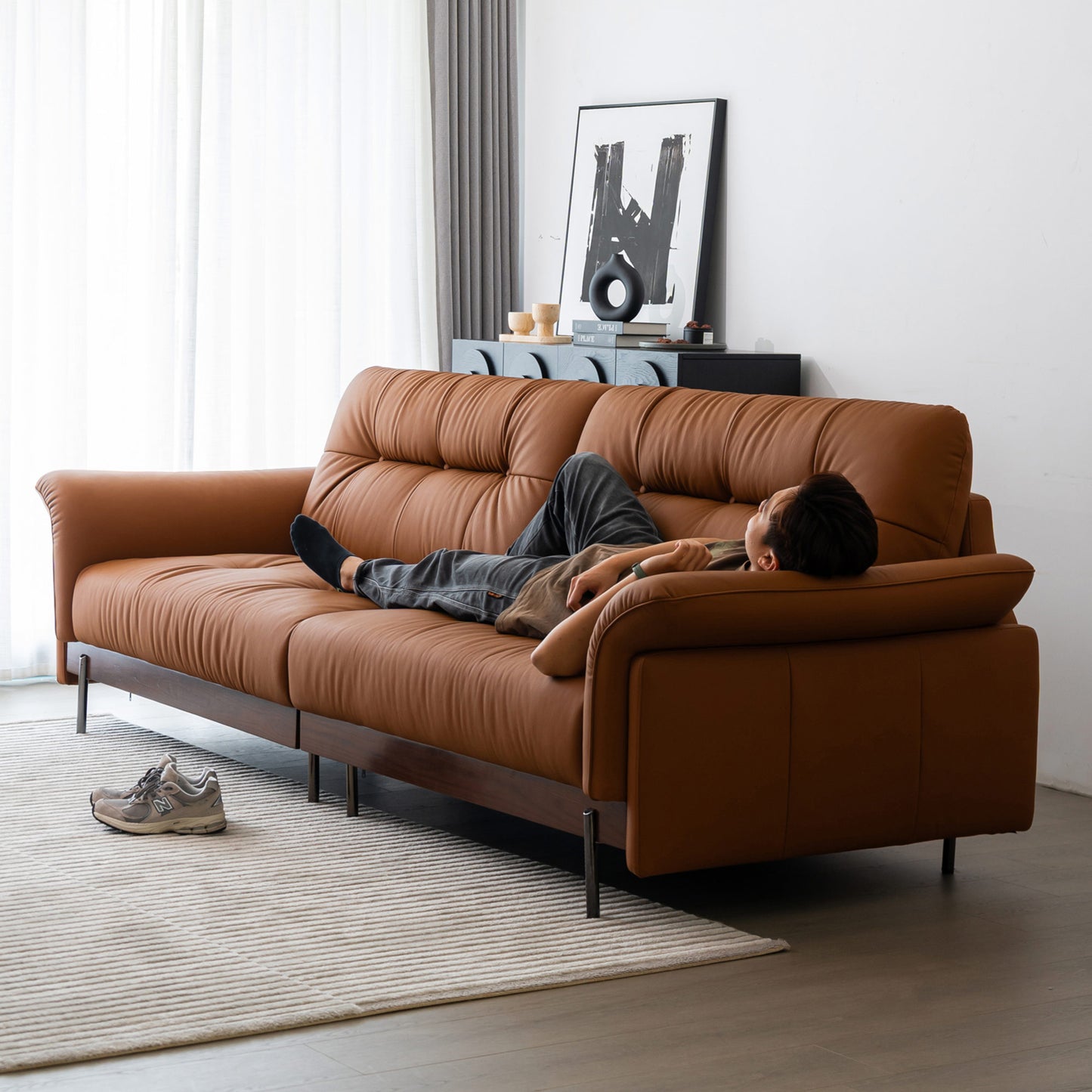 Liuguang Genuine Leather Sofa (94” / 110” / 118” / 126”)