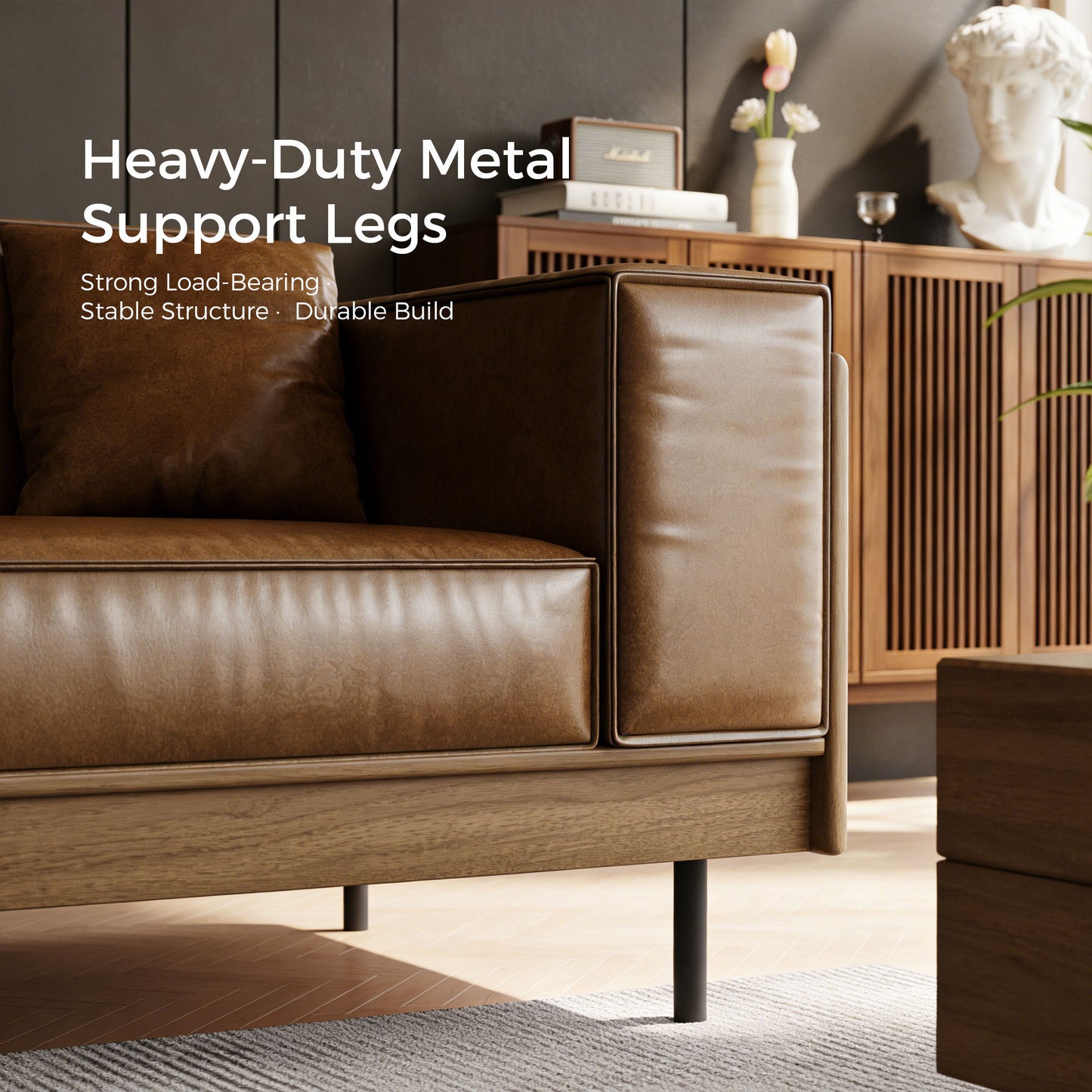 Modern 4-Seater Sofa with Deep Seats for Living Rooms