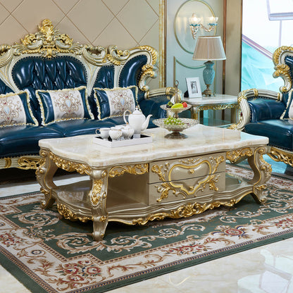Château Lumière Coffee Table – French Rococo Coffee Table with Storage