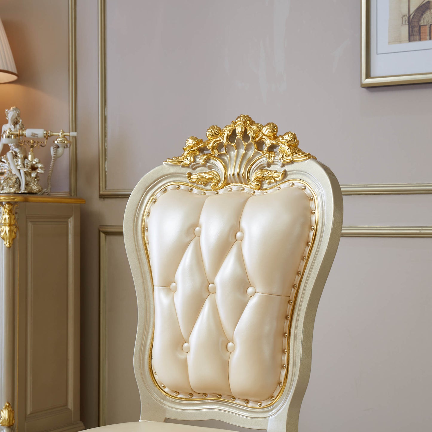 Versailles Supreme Dining Chair – French Rococo Upholstered Dining Chair