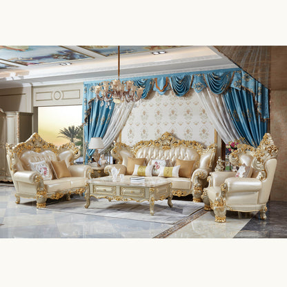 Versailles Royale Luxury Sofa Set – European Baroque Gold Carved Living Room Collection