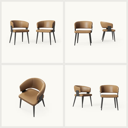 Modern Upholstered Dining Chairs Set of 2 D57-FK-M002