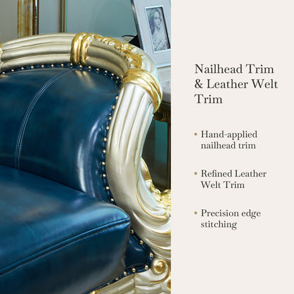 Imperial Sapphire Luxury Sofa Set – European Baroque Tufted Living Room Collection
