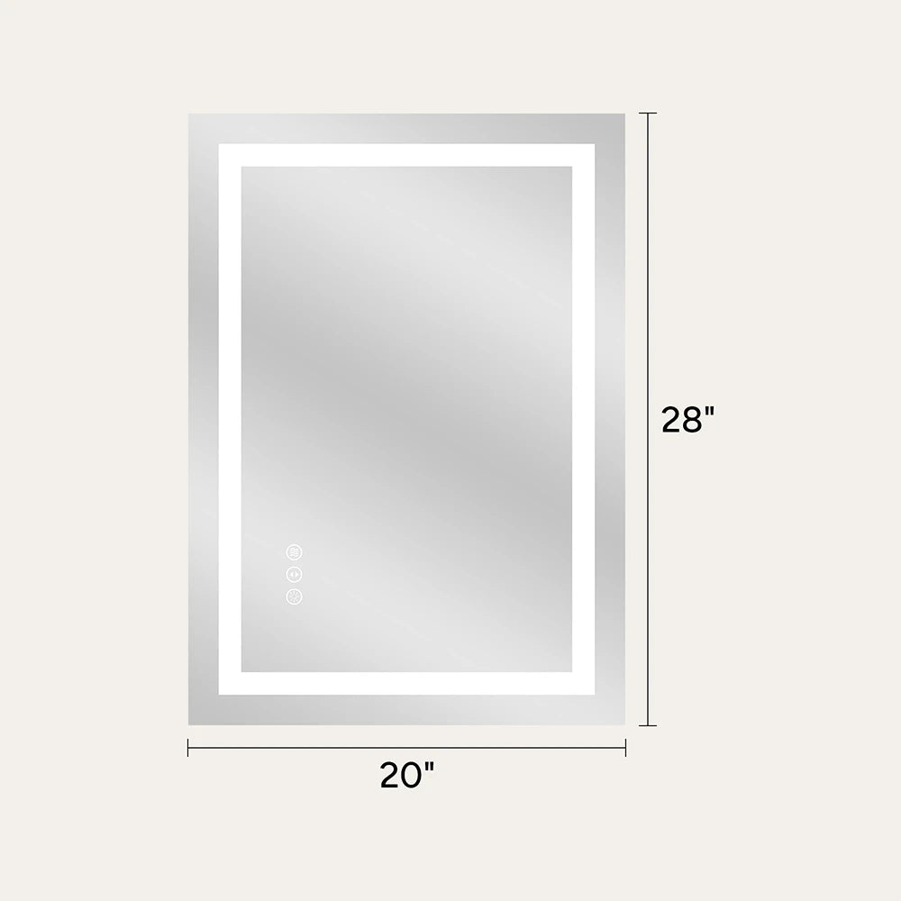 LED Bathroom Mirror with Anti-Fog, Front & Back Lighting