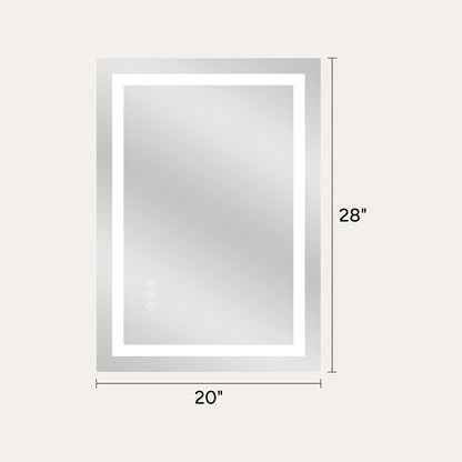 LED Bathroom Mirror with Anti-Fog, Front & Back Lighting