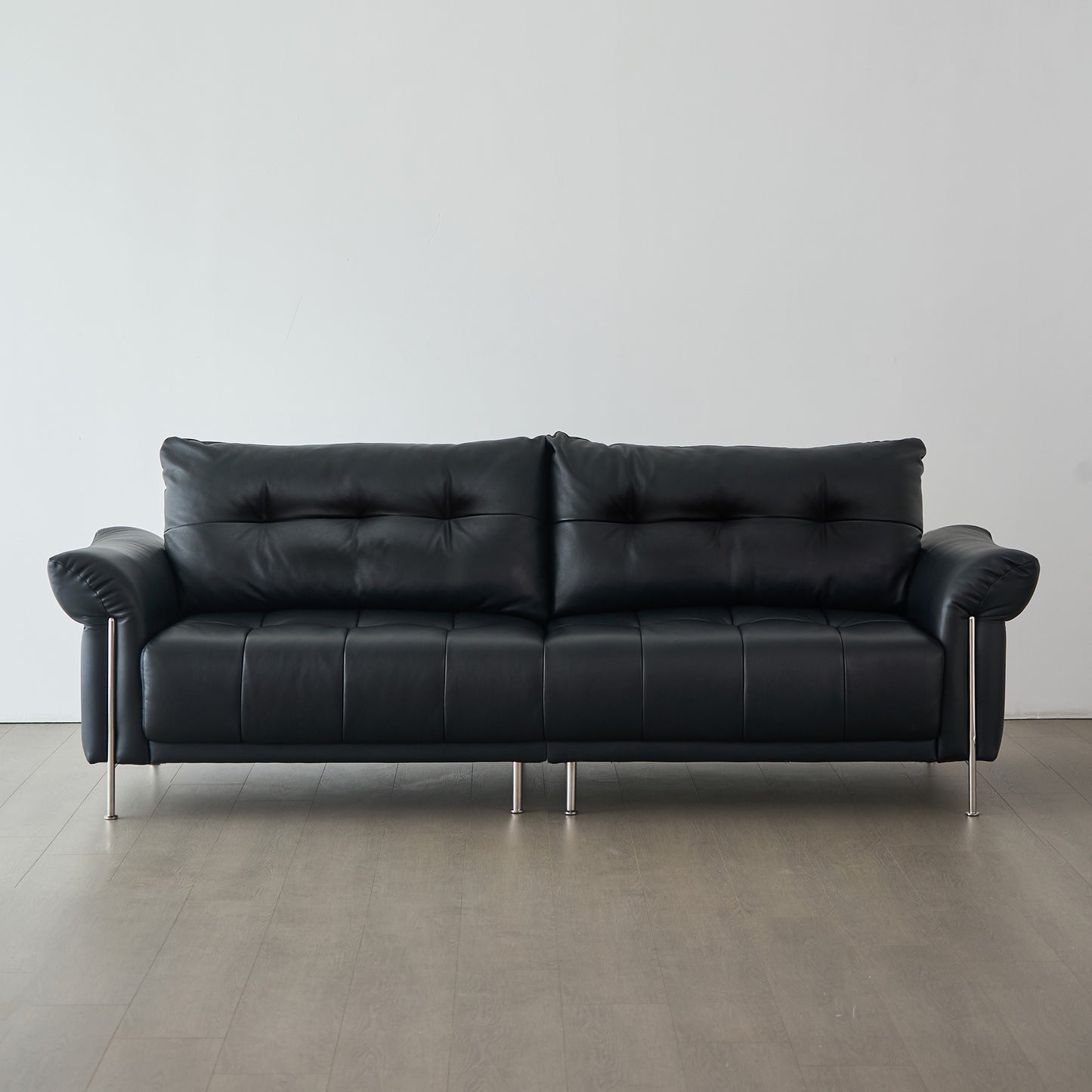 Wing-Style Genuine Leather Sofa (Available in Multiple Sizes)
