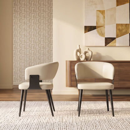Modern Upholstered Dining Chairs Set of 2 D57-FK-M001