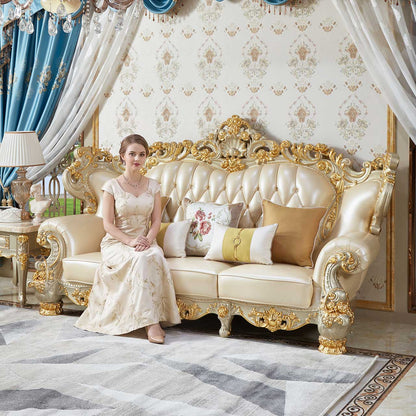 Versailles Royale Luxury Sofa Set – European Baroque Gold Carved Living Room Collection
