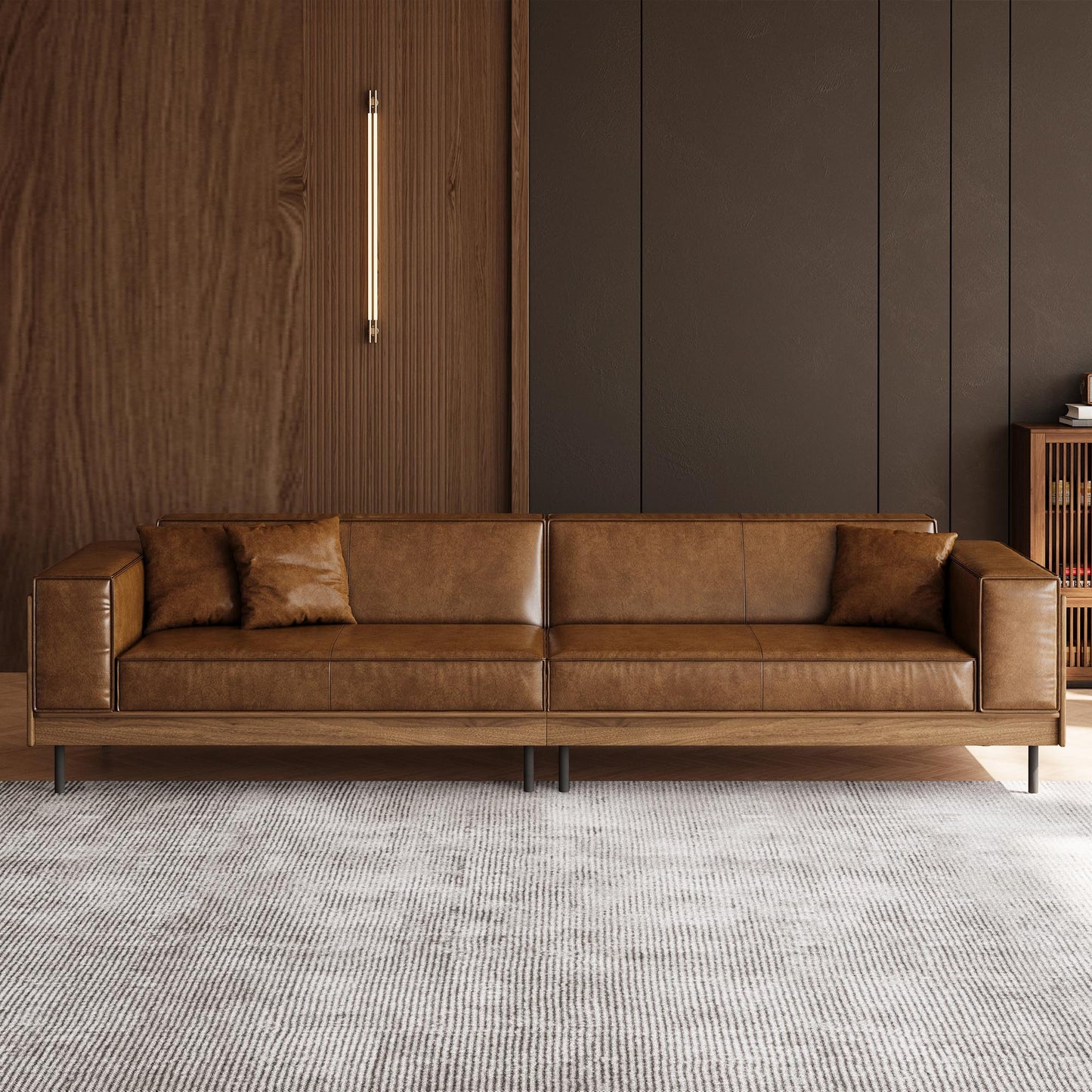 Modern 4-Seater Sofa with Deep Seats for Living Rooms