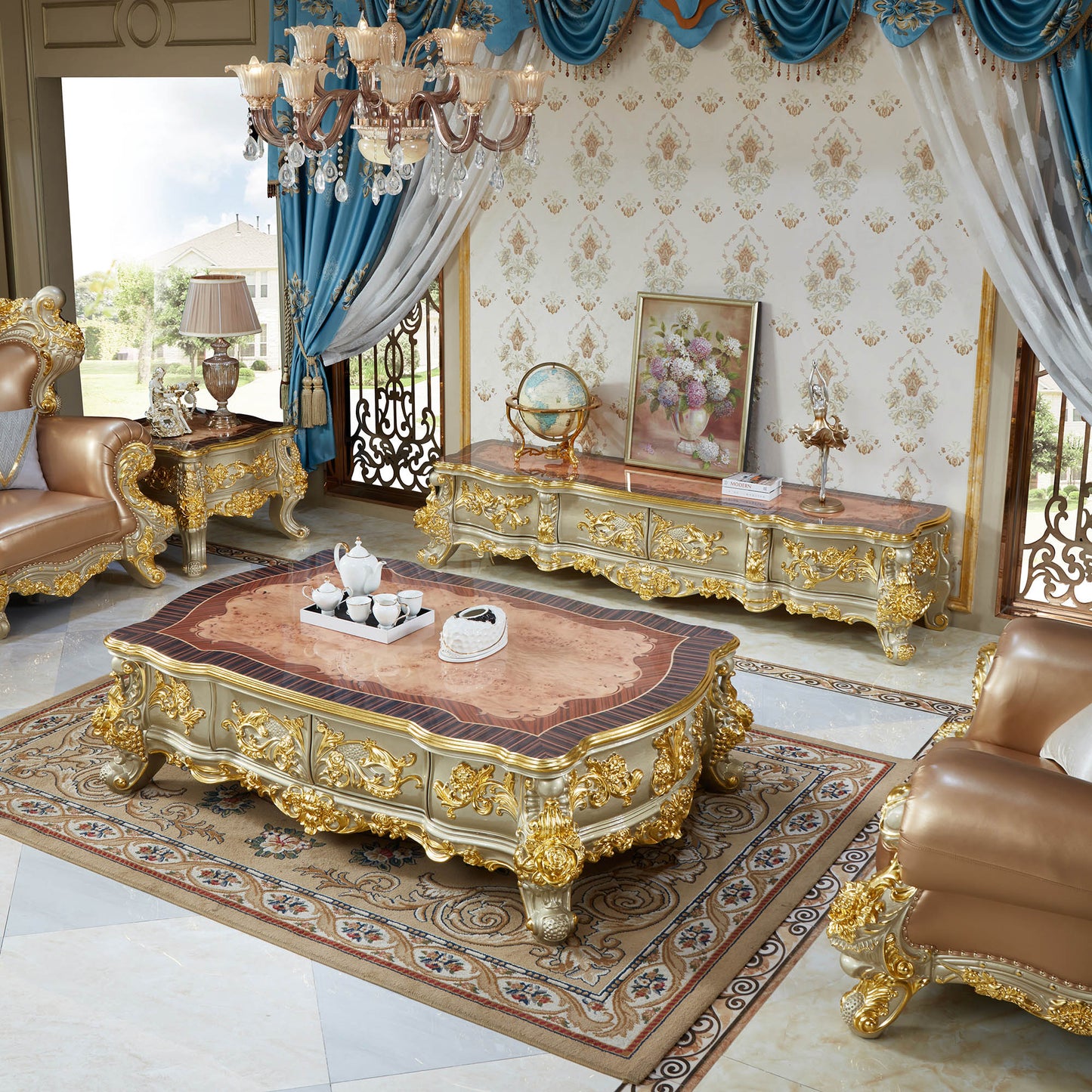 Versailles Royale Luxury TV Stand Collection – European Baroque Entertainment Center