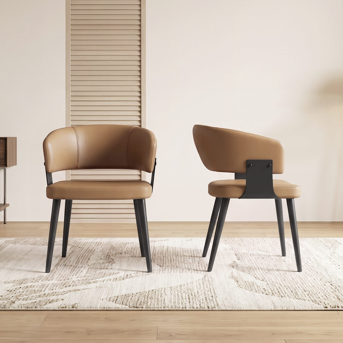 Modern Upholstered Dining Chairs Set of 2 D57-FK-M002