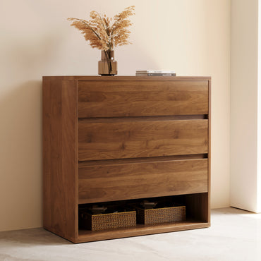 Cabinet S69-FK-M001 Mid-Century Modern with 3 Drawers Easy-Access Storage 29.52"