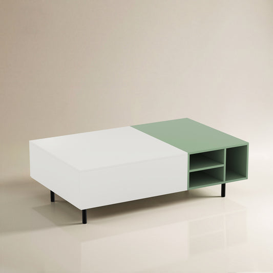 Coffee Table T34-FK-M001 Modern Two-Tone Tabletop Spacious Storage 51.18"