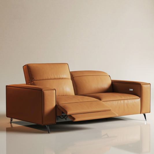 Sofa C31-FK-N001 Modern Power Recliner Solid Larch Frame 76.77"