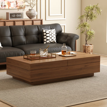 Coffee Table T38-FK-M001 Mid-Century Spacious Storage Modern Adjustable Size 47.2"-81.8"