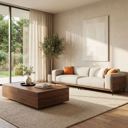FamiDear Contemporary Living Room Set – Modern Sofa, Coffee Table & TV Stand Bundle