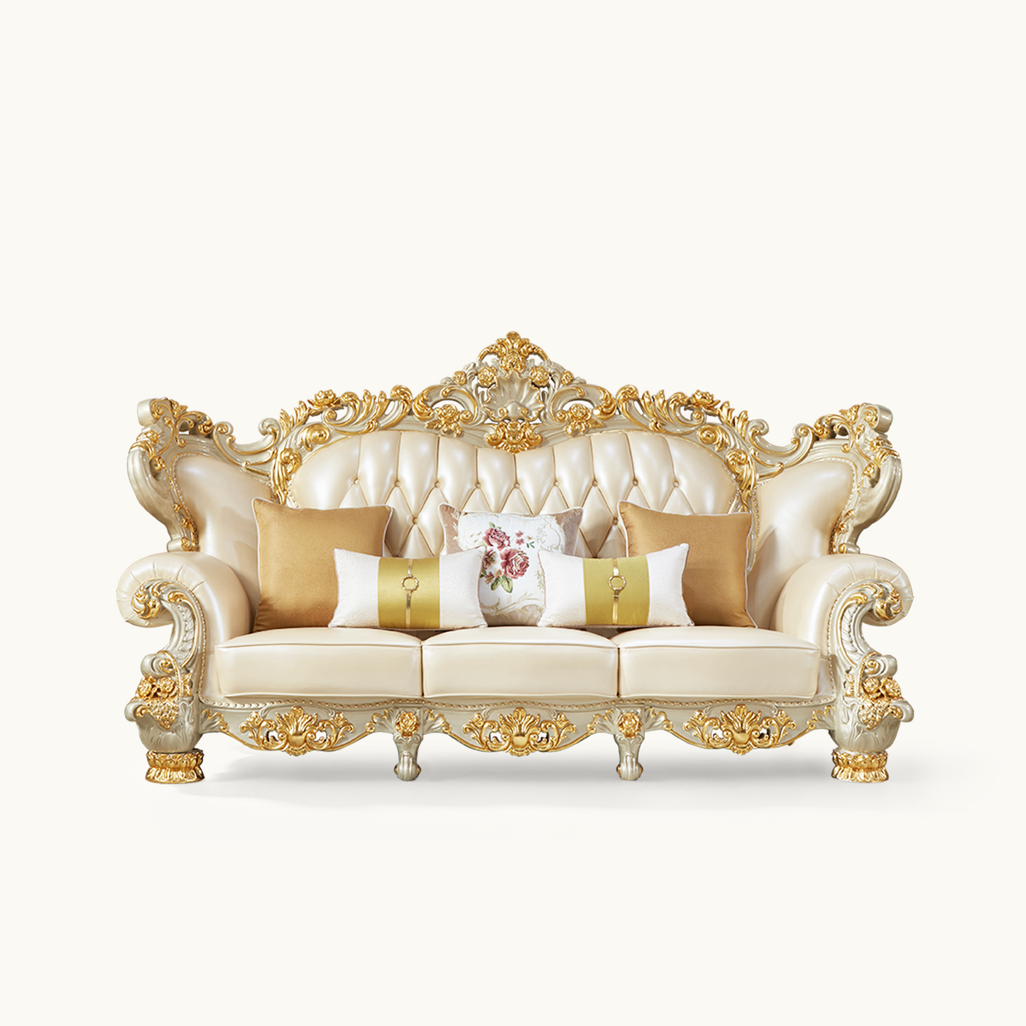 Versailles Royale Luxury Sofa Set – European Baroque Gold Carved Living Room Collection