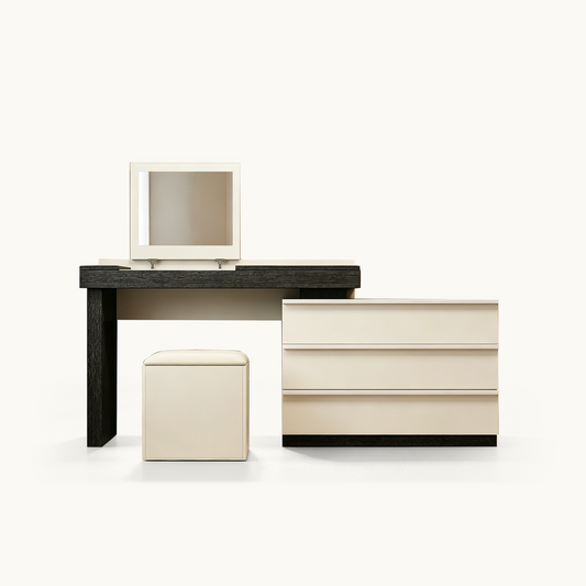 Vanity Desk with Flip Mirror 51.9" & Swivel Desk Top