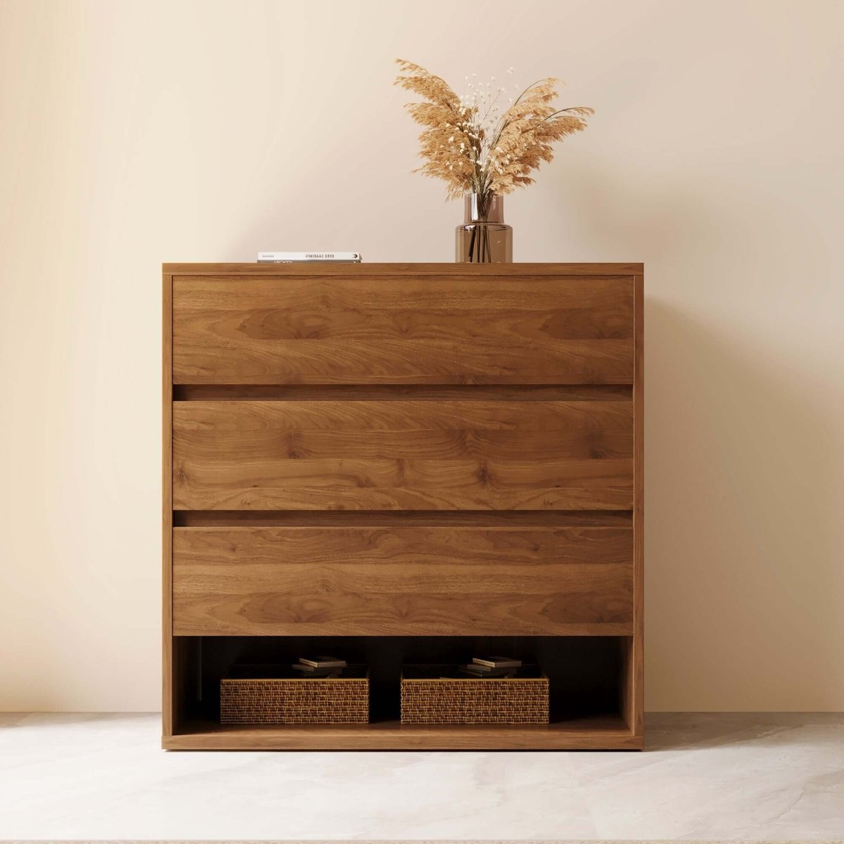 Cabinet S69 - FK - M001 Mid - Century Modern with 3 Drawers Easy - Access Storage 29.52" - FamiDear