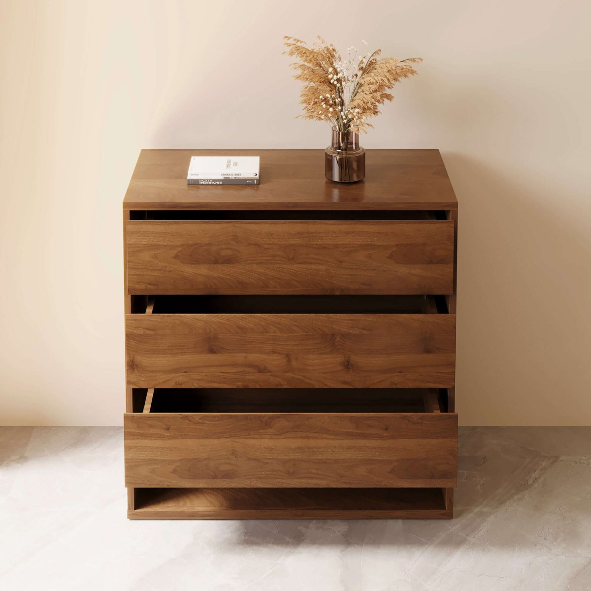 Cabinet S69 - FK - M001 Mid - Century Modern with 3 Drawers Easy - Access Storage 29.52" - FamiDear