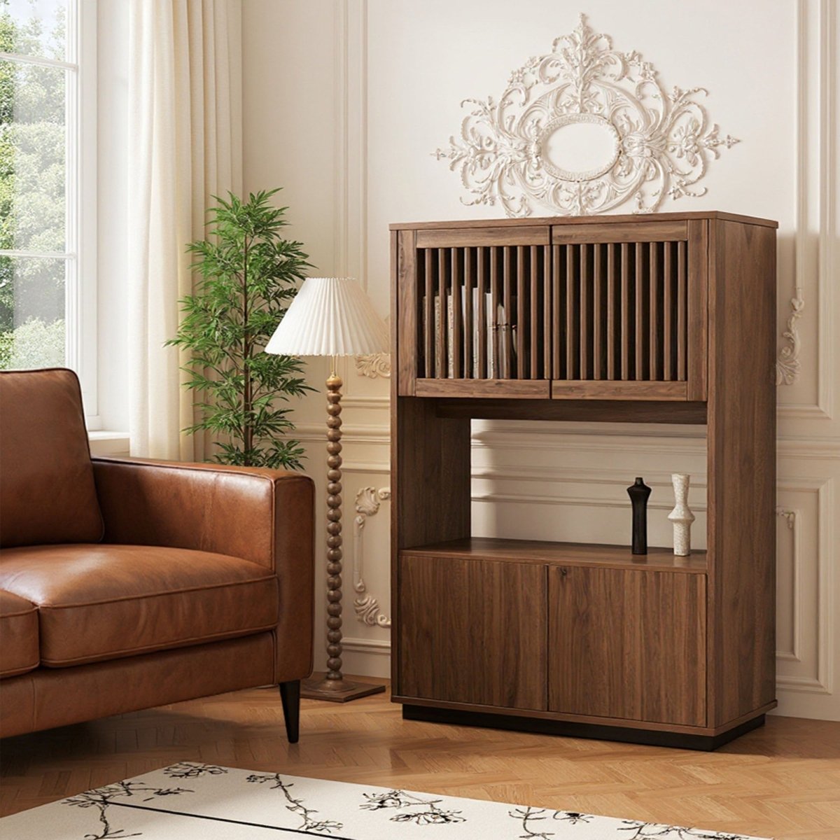 Cabinet S72 - FK - M001 Mid - Century Modern Wooden Flexible Storage - FamiDear