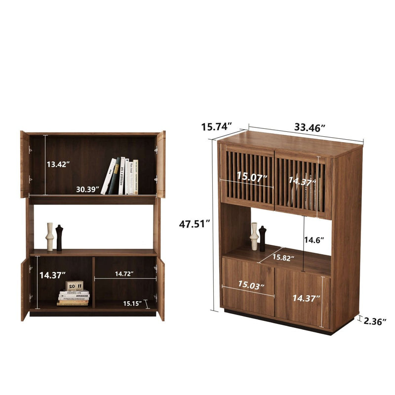 Cabinet S72 - FK - M001 Mid - Century Modern Wooden Flexible Storage - FamiDear