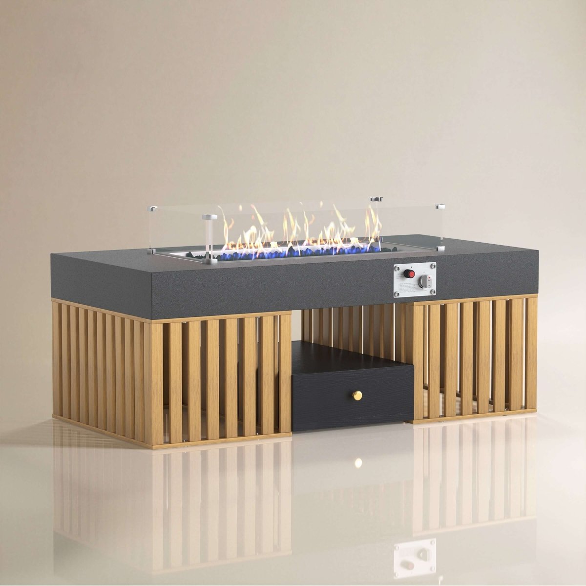 Coffee Table T37 - FK - M001 Modern Outdoor Natural Gas Stove 47.24" - FamiDear