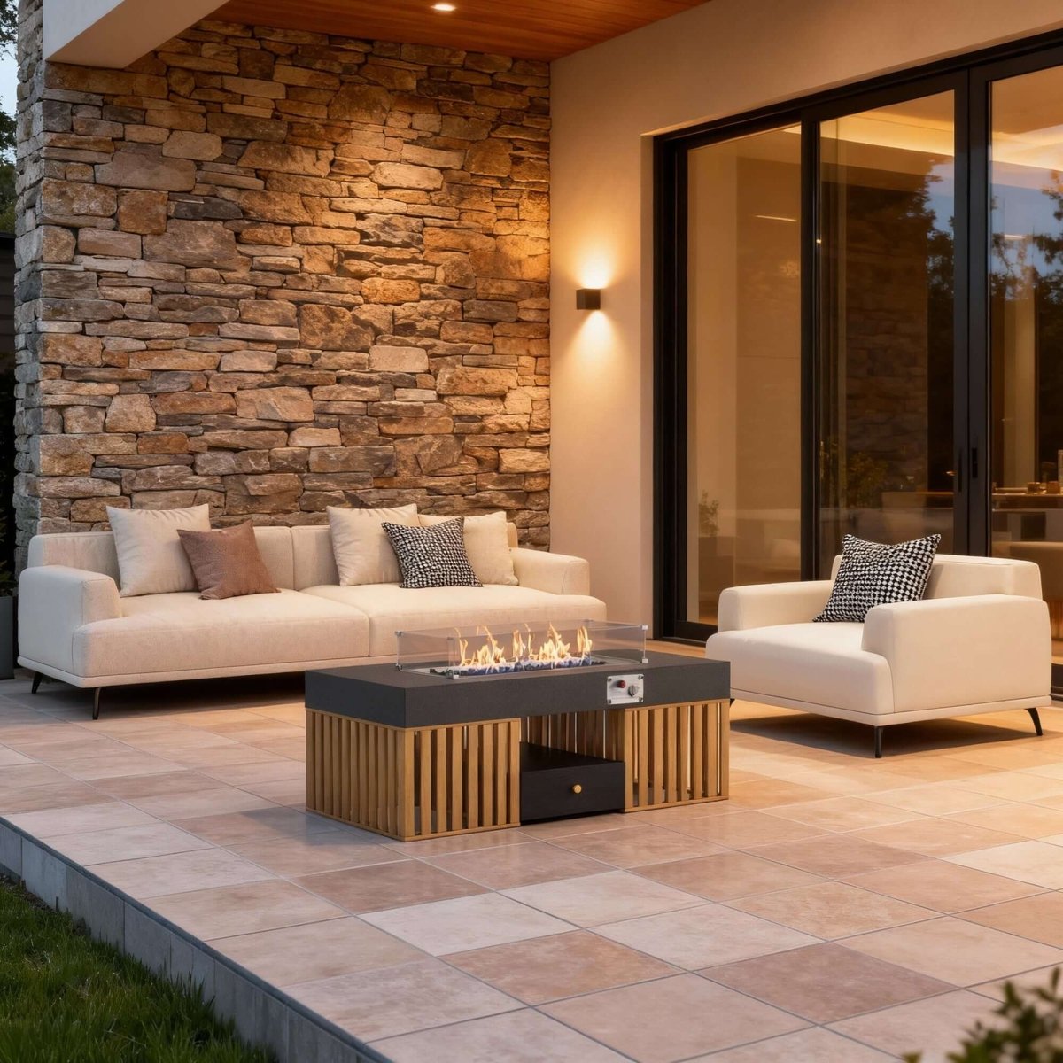 Coffee Table T37 - FK - M001 Modern Outdoor Natural Gas Stove 47.24" - FamiDear