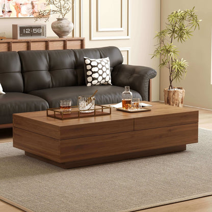 Coffee Table T38 - FK - M001 Mid - Century Spacious Storage Modern Adjustable Size 47.2" - 81.8" - FamiDear